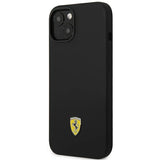 Ferrari FEHCP14SSIBBK iPhone 14 6.1" sort/sort hardcase Silikon Metal Logo