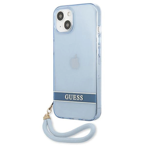 Guess GUHCP13MHTSGSB iPhone 13 6.1 "blue / blue hardcase Translucent Stap