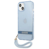 Guess GUHCP13MHTSGSB iPhone 13 6.1 "blue / blue hardcase Translucent Stap