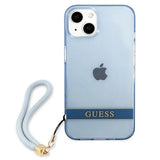 Guess GUHCP13MHTSGSB iPhone 13 6.1 "blue / blue hardcase Translucent Stap