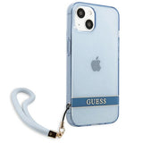 Guess GUHCP13MHTSGSB iPhone 13 6.1 "blue / blue hardcase Translucent Stap
