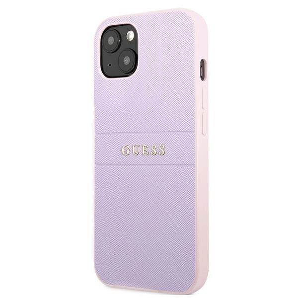 Guess GUHCP13SPSASBPU iPhone 13 mini 5,4 "purple / purple Saffiano Hot Stamp & Metal Logo