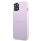 Guess GUHCP13SPSASBPU iPhone 13 mini 5,4 "purple / purple Saffiano Hot Stamp & Metal Logo