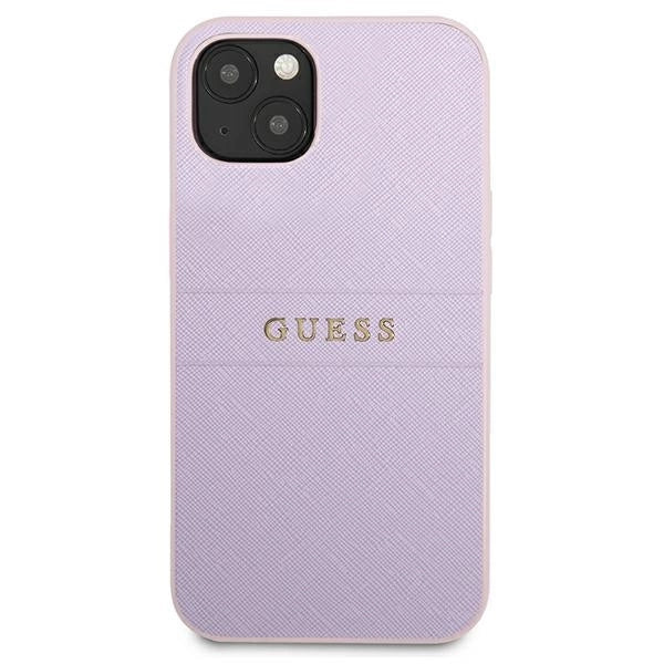 Guess GUHCP13SPSASBPU iPhone 13 mini 5,4 "purple / purple Saffiano Hot Stamp & Metal Logo