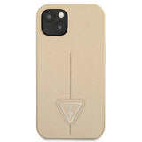 Guess GUHCP13SPSATLE iPhone 13 mini 5,4 "beige / beige hardcase SaffianoTriangle Logo