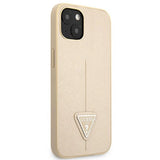 Guess GUHCP13SPSATLE iPhone 13 mini 5,4 "beige / beige hardcase SaffianoTriangle Logo