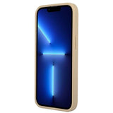 Guess GUHCP13SPSATLE iPhone 13 mini 5,4 "beige / beige hardcase SaffianoTriangle Logo