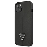 Guess GUHCP13SPSATLK iPhone 13 mini 5,4 "black / black hardcase SaffianoTriangle Logo