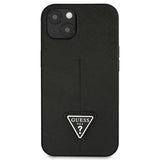 Guess GUHCP13SPSATLK iPhone 13 mini 5,4 "black / black hardcase SaffianoTriangle Logo