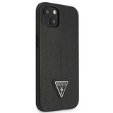 Guess GUHCP13SPSATLK iPhone 13 mini 5,4 "black / black hardcase SaffianoTriangle Logo