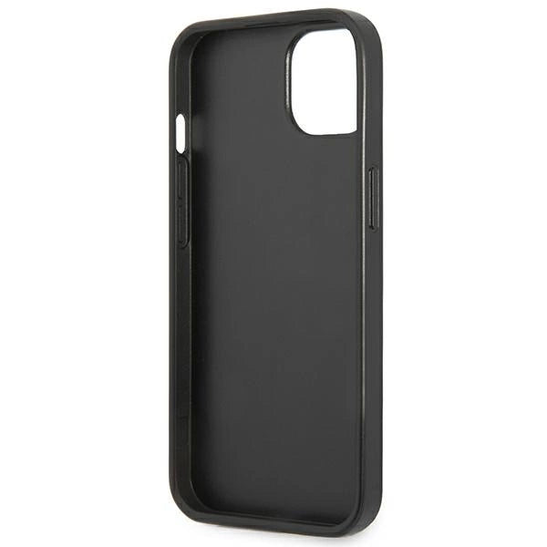 Guess GUHCP13SPSATLK iPhone 13 mini 5,4 "black / black hardcase SaffianoTriangle Logo