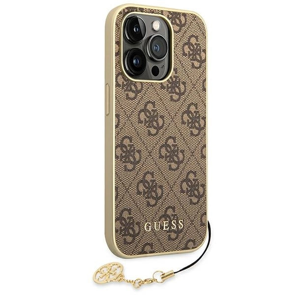 Guess GUHCP14LGF4GBR iPhone 14 Pro 6.1 "brown / brown hardcase 4G Charms Collection