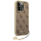 Guess GUHCP14LGF4GBR iPhone 14 Pro 6.1 "brown / brown hardcase 4G Charms Collection