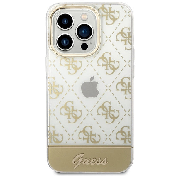 Guess GUHCP14LHG4MHG iPhone 14 Pro 6.1 "gold / gold hardcase 4G Pattern Script