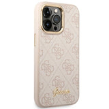 Guess 4G Vintage Gold Logo case for iPhone 14 Pro - pink
