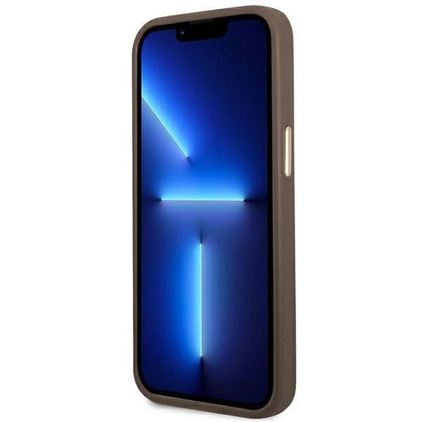 Guess GUHCP14LHG4SHW iPhone 14 Pro 6.1 "brown / brown hard case 4G Vintage Gold Logo