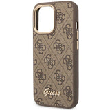 Guess GUHCP14LHG4SHW iPhone 14 Pro 6.1 "brown / brown hard case 4G Vintage Gold Logo