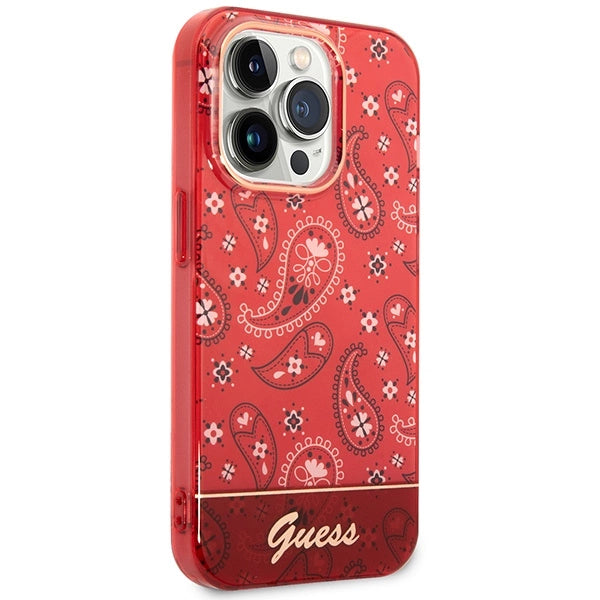 Guess GUHCP14LHGBNHR iPhone 14 Pro 6.1" red/red hardcase Bandana Paisley