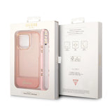 Guess GUHCP14LHGCOHP iPhone 14 Pro 6.1" pink/pink hardcase Translucent Pearl Strap