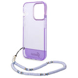 Guess GUHCP14LHGCOHU iPhone 14 Pro 6.1" purple/purple hardcase Translucent Pearl Strap