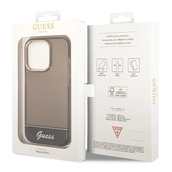 Guess GUHCP14LHGCOK iPhone 14 Pro 6.1 "black / black hardcase Translucent