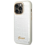 Guess Croco Collection case for iPhone 14 Pro 6.1" - silver