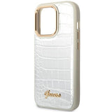 Guess Croco Collection case for iPhone 14 Pro 6.1" - silver