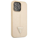 Guess GUHCP14LPSATLE iPhone 14 Pro 6,1 "beige / beige hardcase SaffianoTriangle Logo