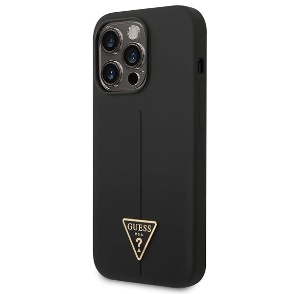 Guess GUHCP14LSLTGK iPhone 14 Pro 6.1" black/black hardcase Silicone Triangle