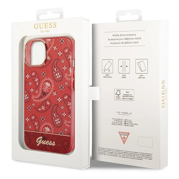 Guess GUHCP14MHGBNHR iPhone 14 Plus 6.7" red/red hardcase Bandana Paisley