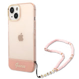 Guess GUHCP14MHGCOHP iPhone 14 Plus 6.7" pink/pink hardcase Translucent Pearl Strap