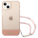 Guess GUHCP14MHGCOHP iPhone 14 Plus 6.7" pink/pink hardcase Translucent Pearl Strap