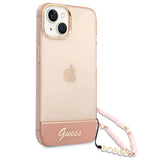 Guess GUHCP14MHGCOHP iPhone 14 Plus 6.7" pink/pink hardcase Translucent Pearl Strap