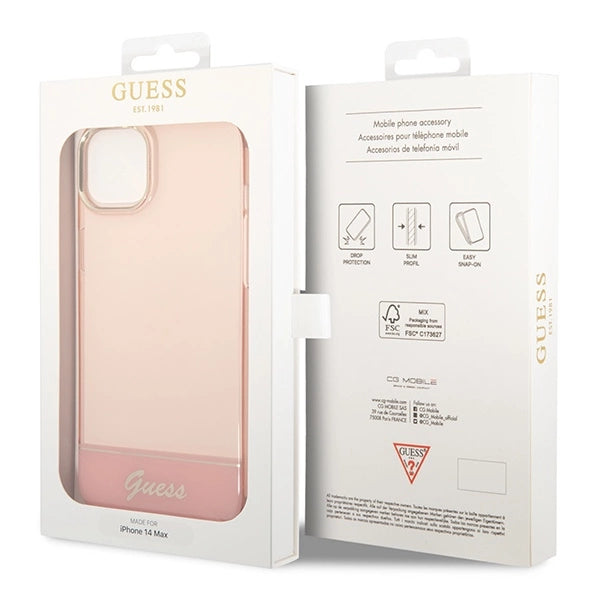 Guess GUHCP14MHGCOP iPhone 14 Plus 6.7 "pink / pink hardcase Translucent