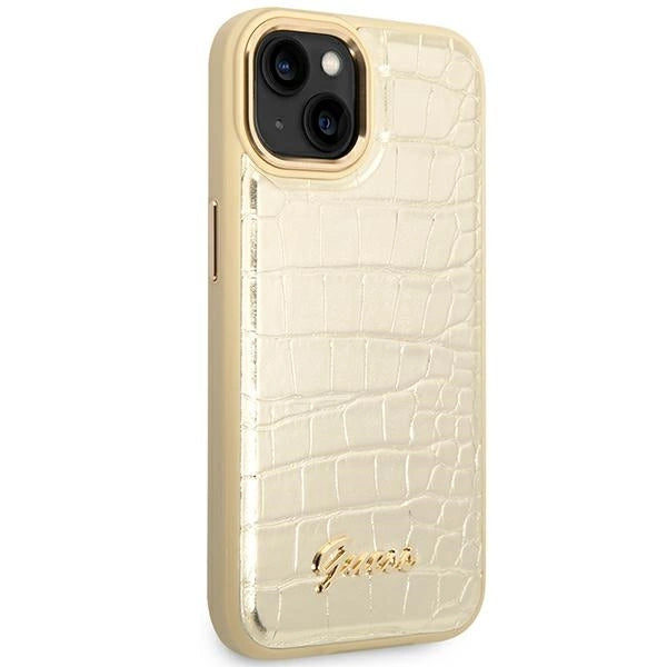 Guess GUHCP14MHGCRHD iPhone 14 Plus 6.7 "gold / gold hardcase Croco Collection