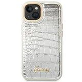 Guess GUHCP14MHGCRHS iPhone 14 Plus 6.7 "silver / silver hardcase Croco Collection