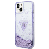 Guess Liquid Glitter Palm Collection æske til iPhone 14 Plus 6.7" - lilla