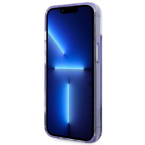 Guess Liquid Glitter Palm Collection æske til iPhone 14 Plus 6.7" - lilla