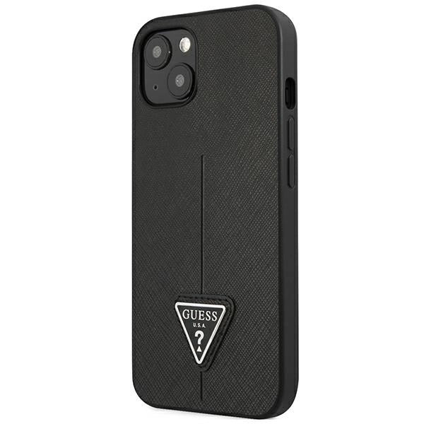Guess GUHCP14MPSATLK iPhone 14 Plus 6,7 "black / black hardcase SaffianoTriangle Logo