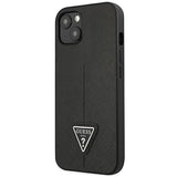 Guess GUHCP14MPSATLK iPhone 14 Plus 6,7 "black / black hardcase SaffianoTriangle Logo