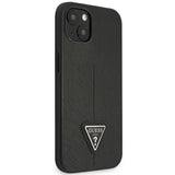 Guess GUHCP14MPSATLK iPhone 14 Plus 6,7 "black / black hardcase SaffianoTriangle Logo