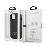 Guess GUHCP14MPSATLK iPhone 14 Plus 6,7 "black / black hardcase SaffianoTriangle Logo