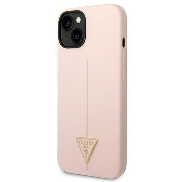Guess GUHCP14MSLTGP iPhone 14 Plus 6.7" pink/pink hardcase Silicone Triangle