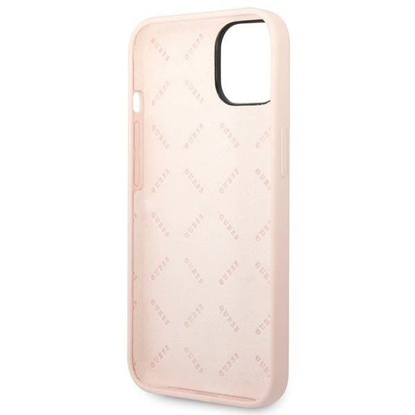 Guess GUHCP14MSLTGP iPhone 14 Plus 6.7" pink/pink hardcase Silicone Triangle