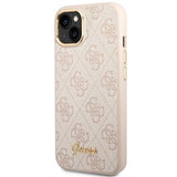 Guess 4G Vintage Gold Logo case for iPhone 14 - pink
