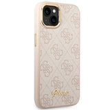 Guess 4G Vintage Gold Logo case for iPhone 14 - pink