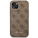 Guess GUHCP14SHG4SHW iPhone 14 6.1" brown/brown hard case 4G Vintage Gold Logo