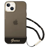 Guess GUHCP14SHGCOHK iPhone 14 6.1 "black / black hardcase Translucent Pearl Strap