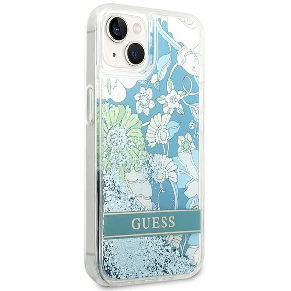 Guess GUHCP14SLFLSN iPhone 14 6.1 "green / green hardcase Flower Liquid Glitter