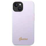 Guess GUHCP14SSLSMU iPhone 14 6.1" purple/purple hard case Silicone Vintage Gold Logo